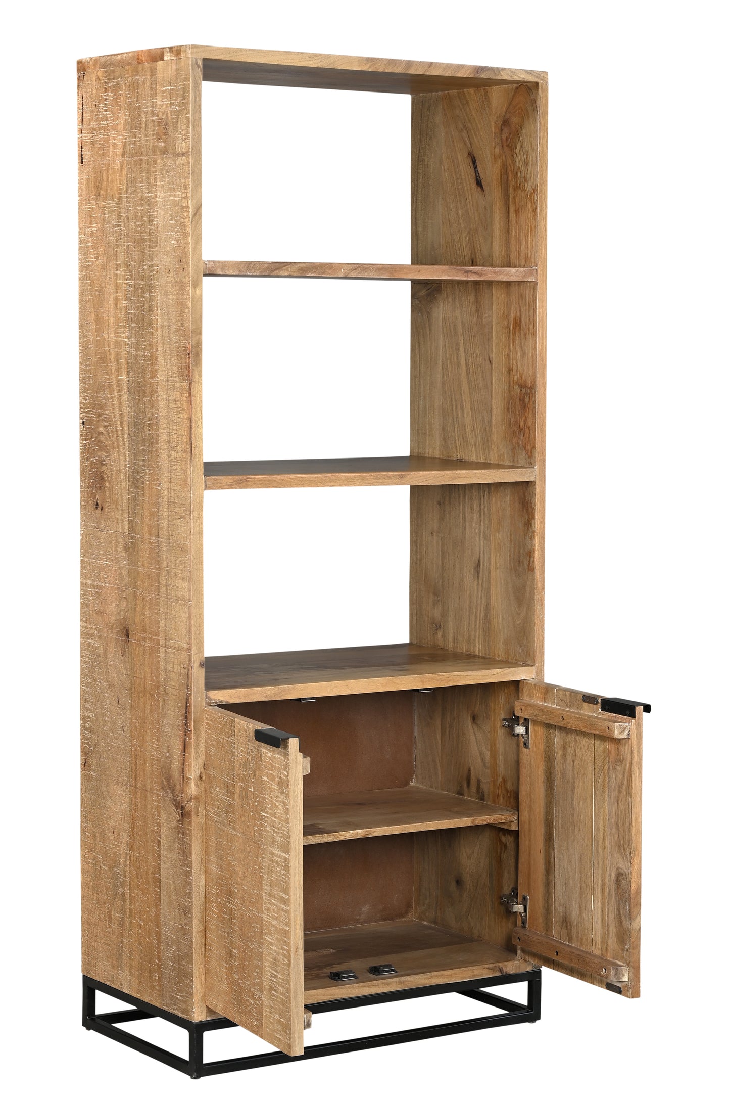 BIBLIOTHÈQUE 2 PORTES 80 CM