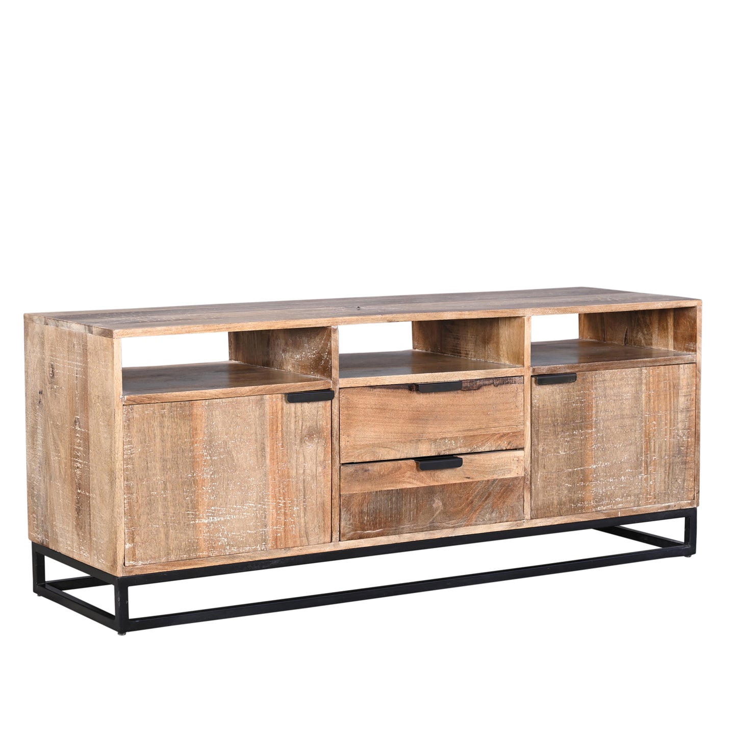 MEUBLE TV 2 PORTES / 2 TIROIRS 140 CM