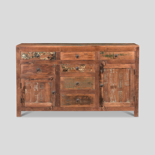 BUFFET  2 PORTES / 7 TIROIRS 130 CM