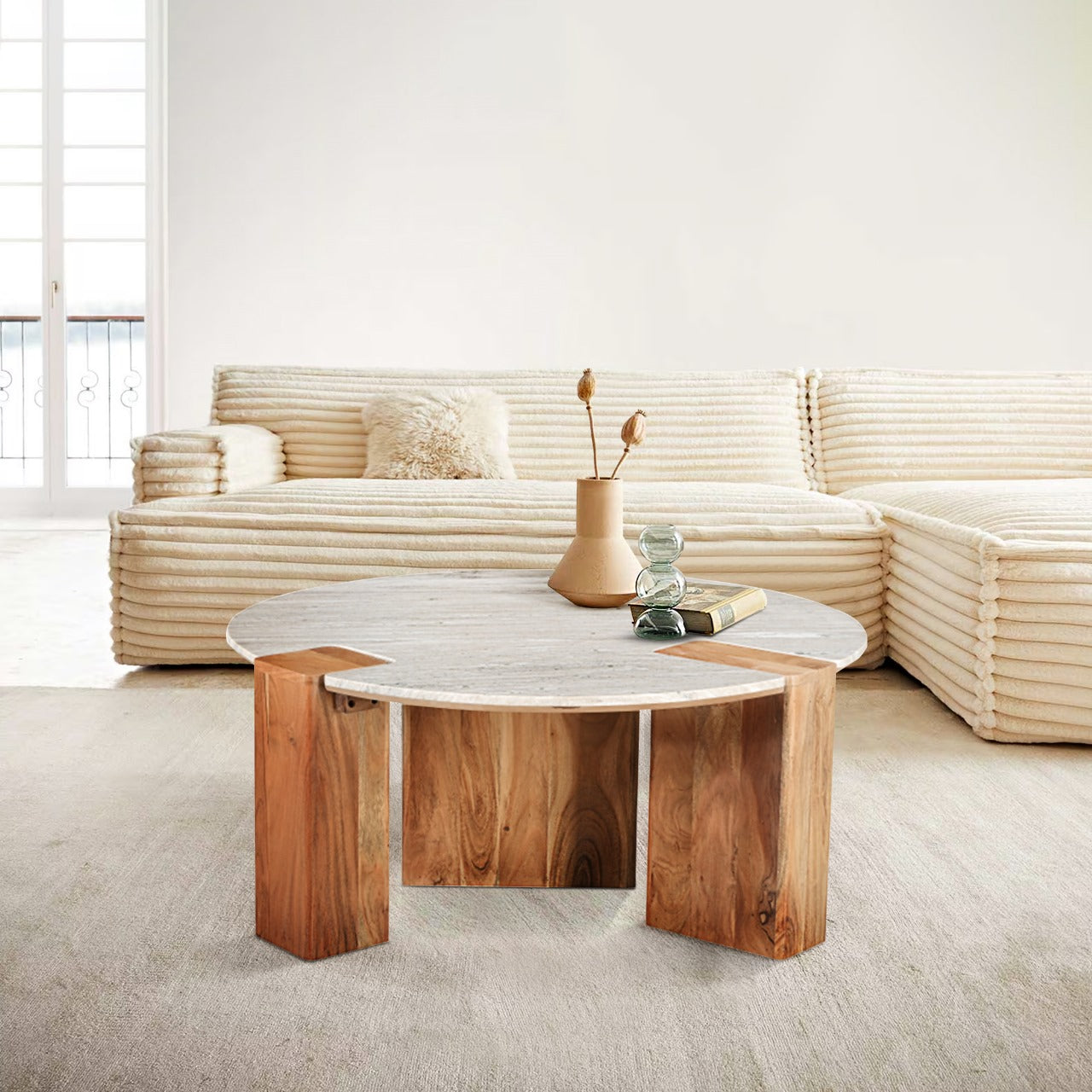 TABLE BASSE RONDE 85 CM
