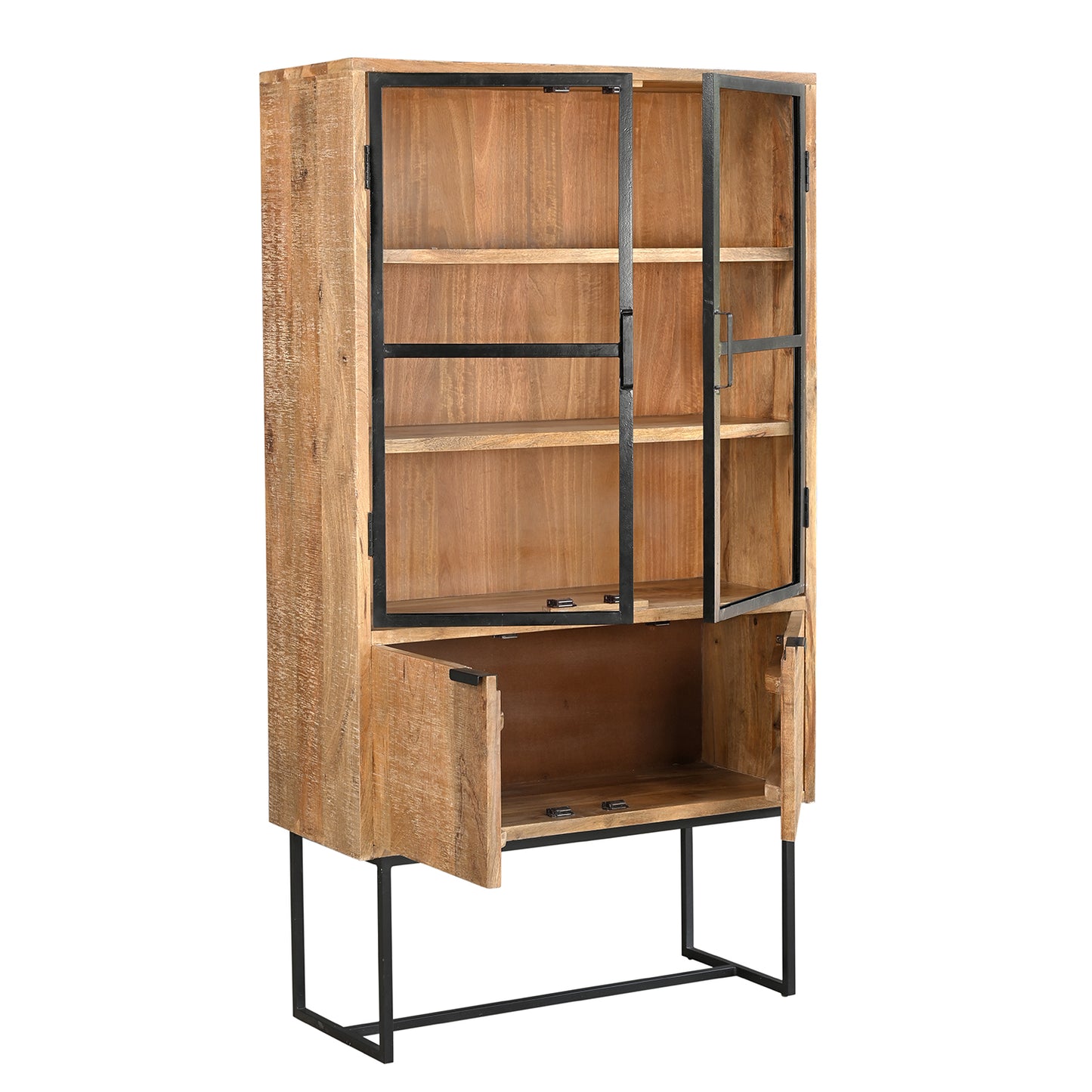 BIBLIOTHÈQUE / VITRINE  4 PORTES