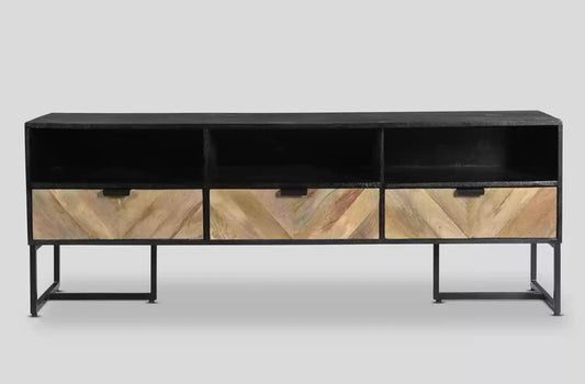 MEUBLE TV 3 TIROIRS 140 CM