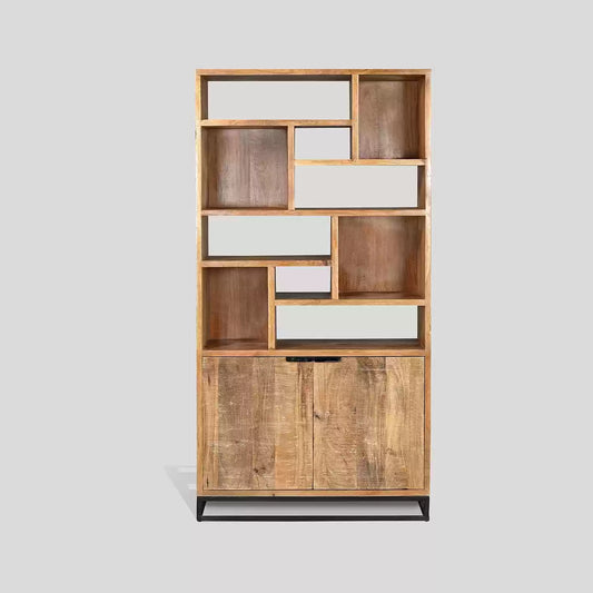 BIBLIOTHÈQUE 2 PORTES 90 CM
