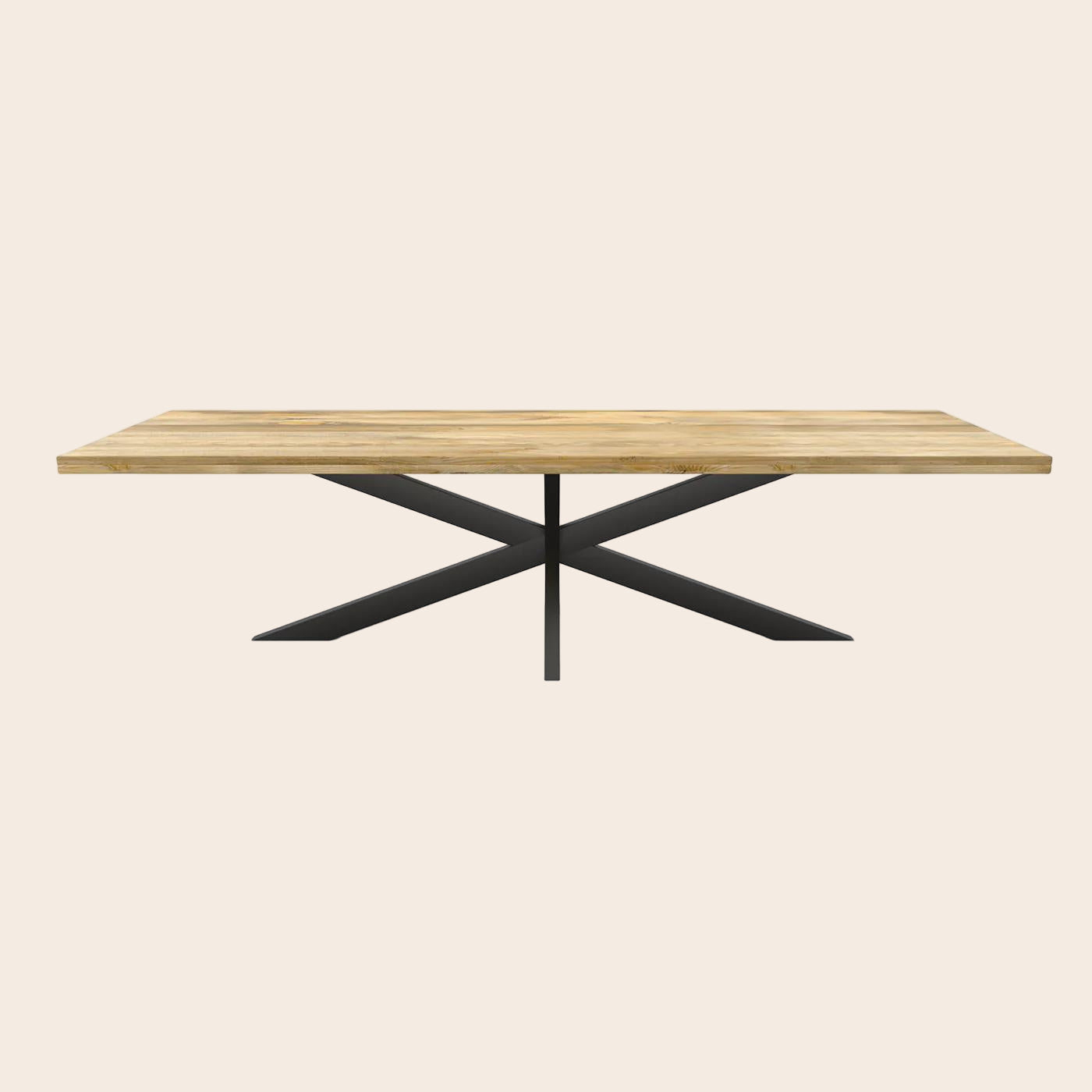 TABLE À MANGER INDUSTRIELLE PIEDS MIKADO 200CM