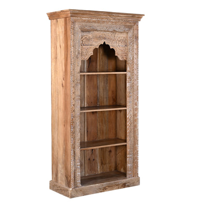 BIBLIOTHÈQUE INDIENNE SCULPTÉE 90 CM