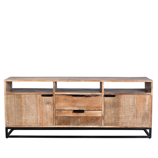 MEUBLE TV 2 PORTES / 2 TIROIRS 140 CM