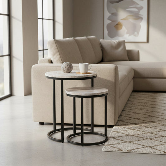 TABLES GIGOGNES EN MARBRE - Coconvali